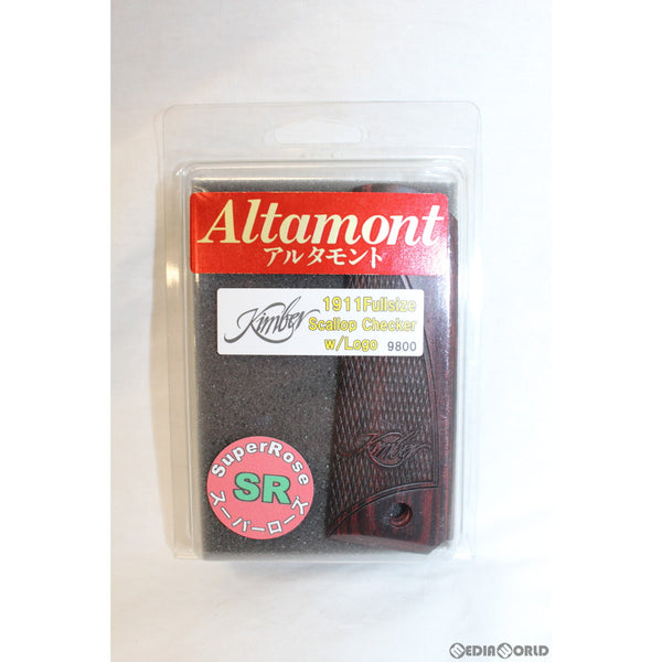 【新品即納】[MIL]Altamont(アルタモント) 1911フルサイズ用 キンバー・スカラップチェッカー・SR赤 グリップ(20211212)