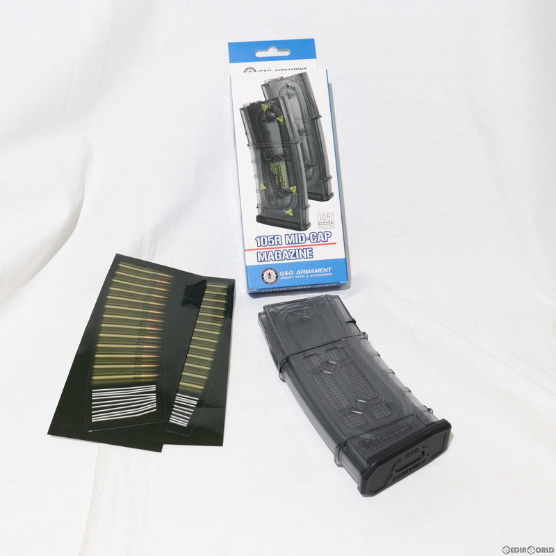 【新品即納】[MIL]G&G ARMAMENT(ジーアンドジーアーマメント) 105R Mid-Cap Magazine for GR16(Tainted) 105発 ミッドキャップマガジン ティンテッド(G-08-150)(20150223)