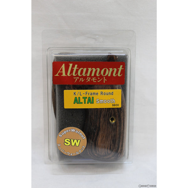【新品即納】[MIL]Altamont(アルタモント) S&W(スミスアンドウェッソン)・K/LフレームラウンドコンバージョンALTAI スムース・スーパーウォールナット茶系 グリップ(20150223)