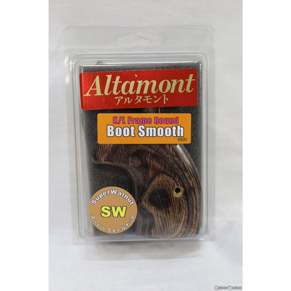 【新品即納】[MIL]Altamont(アルタモント) S&W(スミスアンドウェッソン)・K/Lフレームラウンド・BOOT・スムース・スーパーウォールナット茶系 グリップ(20150223)