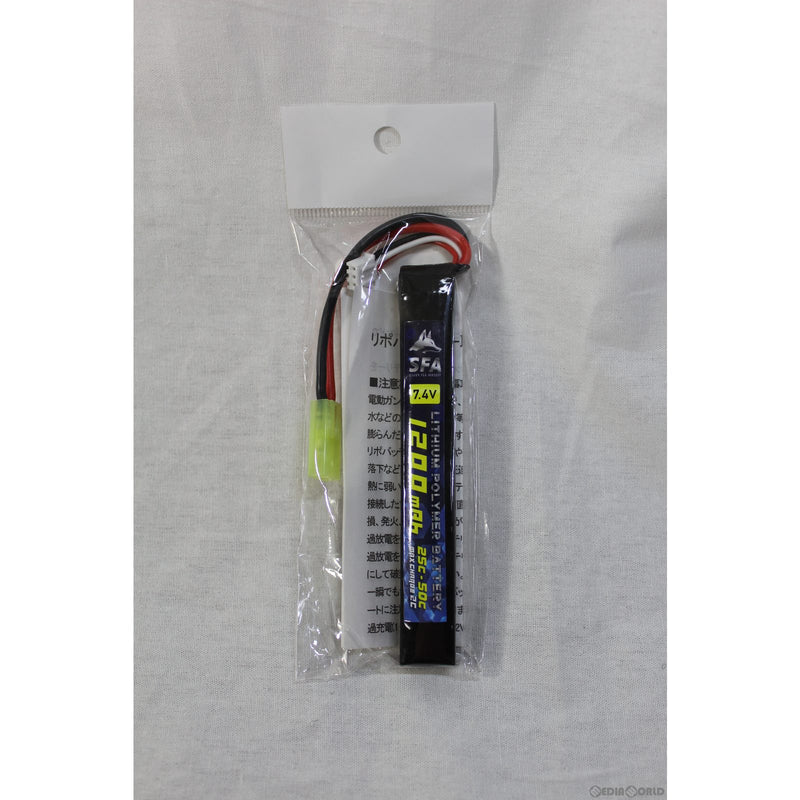 【新品即納】[MIL]SFA 7.4V1200mAh 25C-50C ショートスティック バッテリー タミヤmini(SA-B002)(20220528)