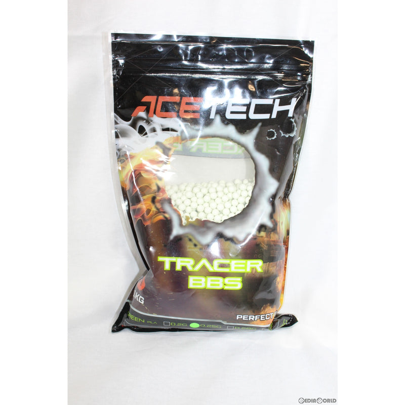 【新品即納】[MIL]ACETECH(エーステック) バイオトレーサーBB弾 グリーン 0.25g 1kg/4000発(pbb4000-pg-251)(20150223)