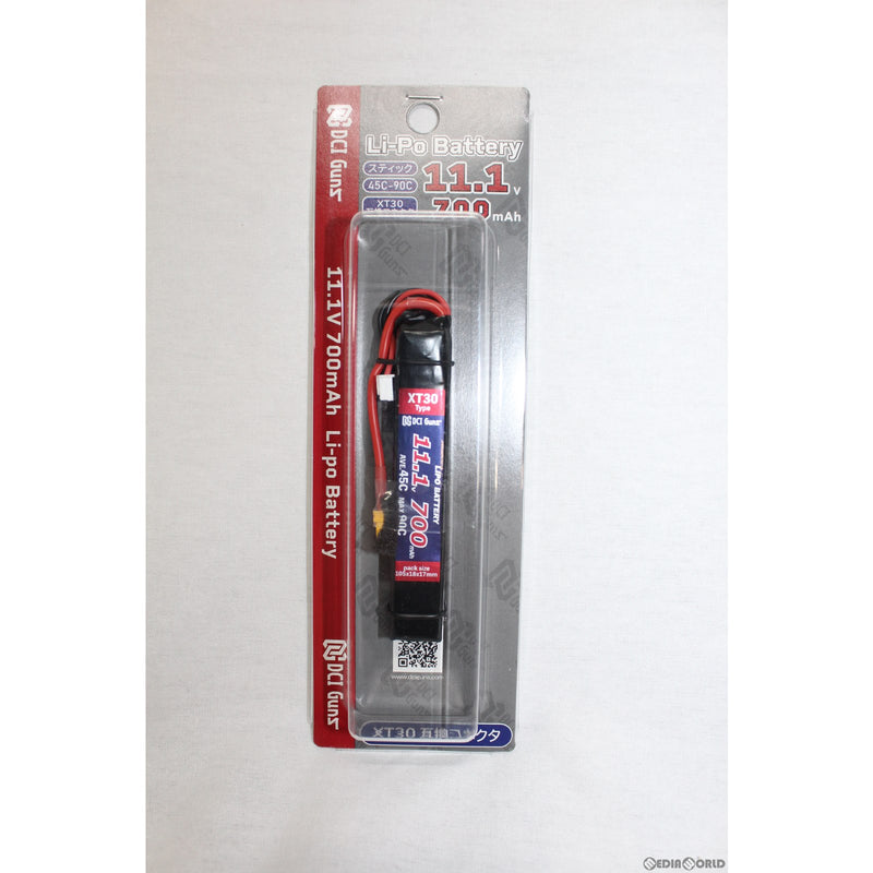 【新品即納】[MIL]DCI Guns(DCIガンズ) 電動ガン用 Lipo スティックバッテリー 11.1V 700mAh スティック XT30互換コネクター 45C-90C(DCI-45C-700-3S1P-XT30)(20221110)