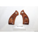 【新品即納】[MIL]Altamont(アルタモント) Jフレームラウンドバット用 サービスフラット形状/スムース/メダル付/SW茶 木製グリップ(20150223)