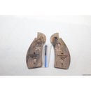 【新品即納】[MIL]Altamont(アルタモント) Kフレームラウンドバット用 サービスパネル・メダル付・チェッカー・SW茶 グリップ(20150223)