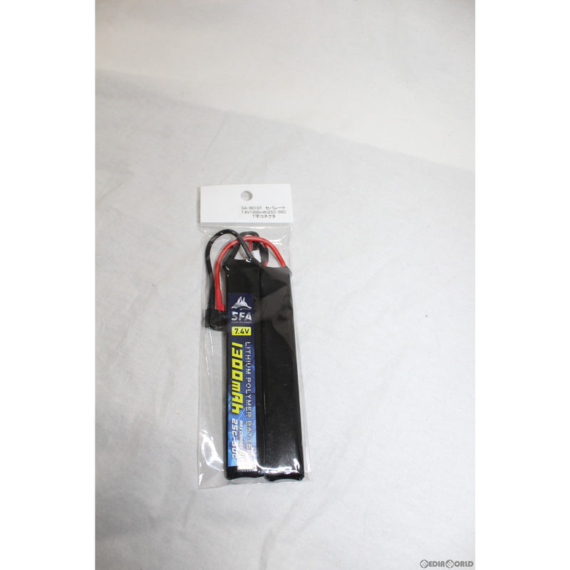 【新品即納】[MIL]SFA 7.4V1300mAh 25C-50C セパレートタイプ バッテリー ラージT(SA-B010T)(20221224)