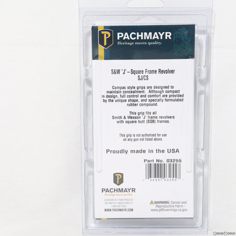 【新品即納】[MIL]Pachmayr(パックマイヤー) SJ-CS Jフレームスクエアバット用 コンパック グリップ(03255)(20230305)