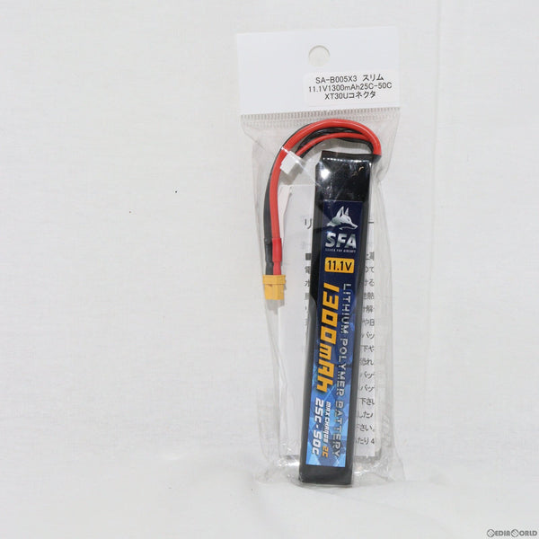 【新品即納】[MIL]SFA 11.1V1300mAh 25C-50C スリムタイプ バッテリー XT30U(SA-B005X30)(20230328)