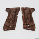 【新品即納】[MIL]BERETTA(ベレッタ) 純正 M92F BIG LOGO 木製グリップ(QQ_E02830)(20230408)