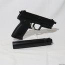 【新品即納】[MIL]クラウンモデル エアコッキング スライドストップ ハンドガン USP MATCH サイレンサー付き (10歳以上専用)(20230408)