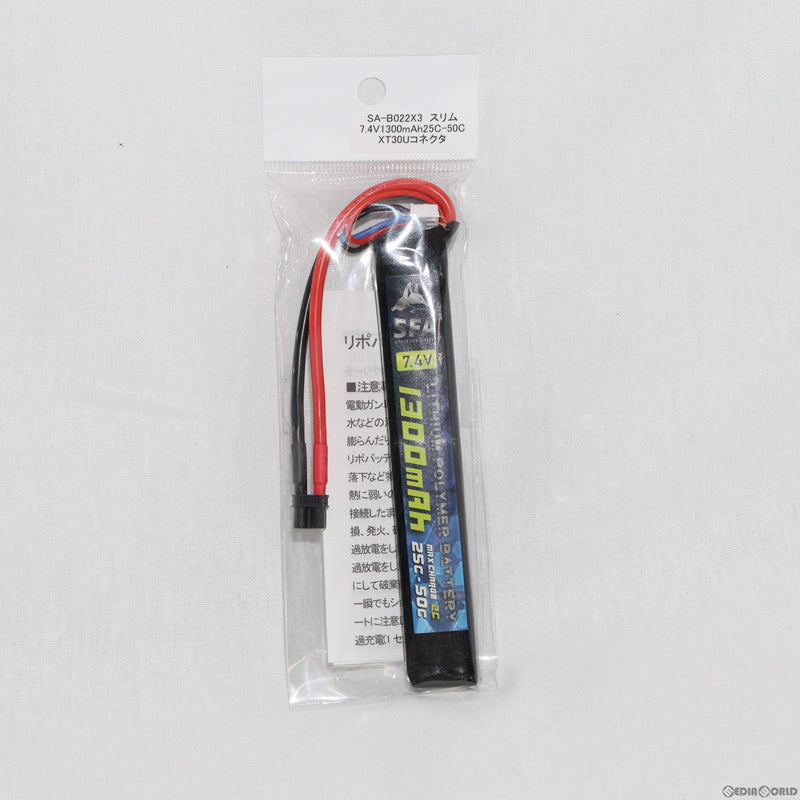 【新品即納】[MIL]SFA 7.4V1300mAh 25C-50C バッテリー スリムタイプ XT30U(SA-B022X30)(20230526)